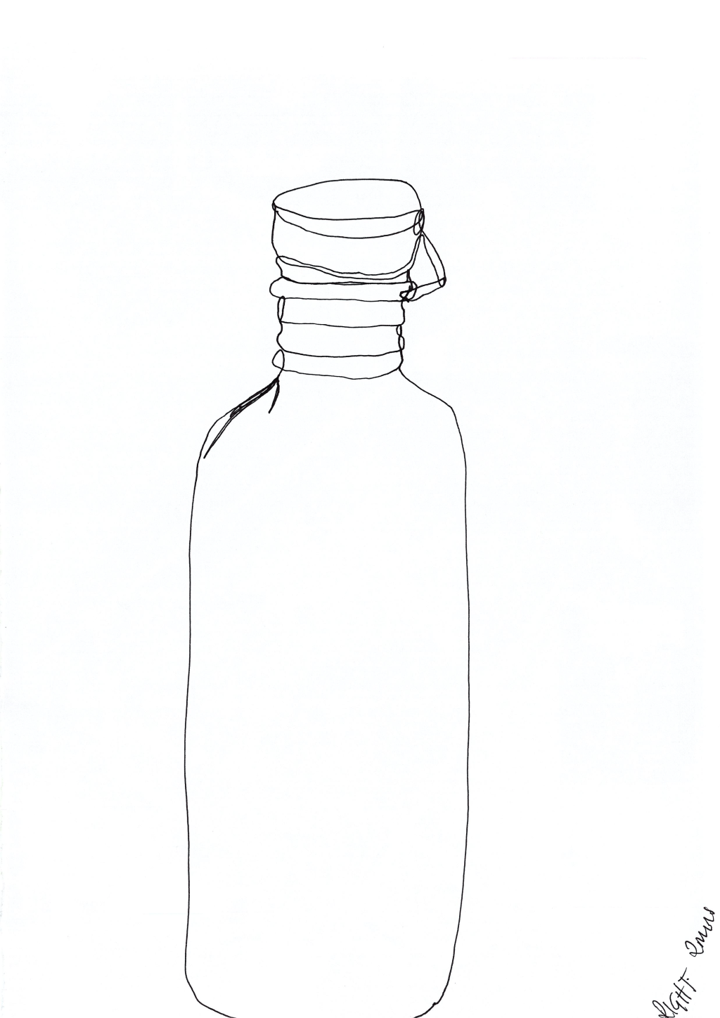 Sketchbook – Water Bottle Line&nbsp;Drawing